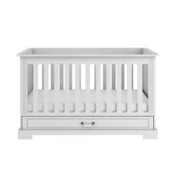 Ines Cot Bed - Elegant White -Beautiful Bambino Ines white 70x140 cot bed 01