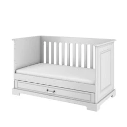 Ines Cot Bed - Elegant White -Beautiful Bambino Ines white 70x140 junior bed 02