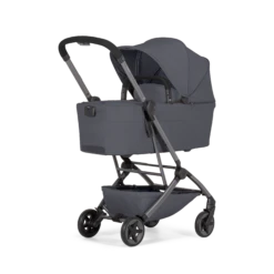 Joolz Aer2 Complete | Stone Grey 17 Joolz Aer2 Complete | Stone Grey -Beautiful Bambino JoolzAer2Cot Front SideView Right WithSunhood StoneGrey