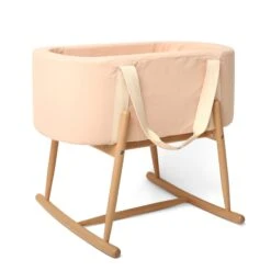 Charlie Crane Kuko Moses Basket + Stand - Nude