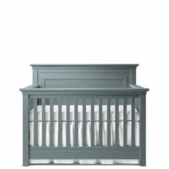 Karisma Convertible Crib / Solid Back -Beautiful Bambino Karisma Convertible Crib Solid Panel Washed Grey