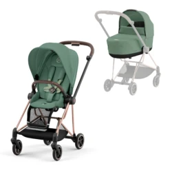 Cybex Mios Pushchair - Leaf Green (2023) -Beautiful Bambino MIOSRoseGoldFrame LeafGreen