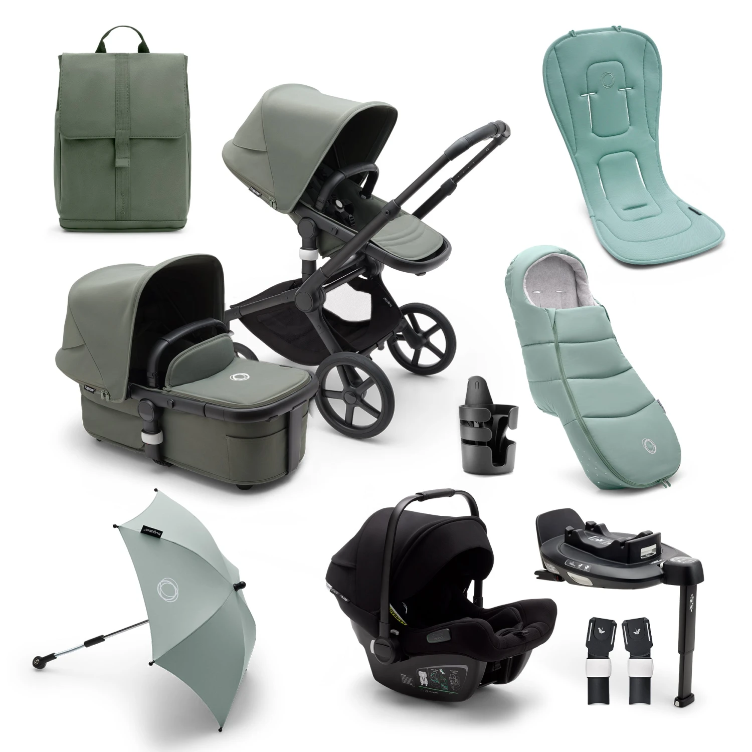 Bugaboo Fox 5 Ultimate Newborn Bundle - Forest Green 3 Bugaboo Fox 5 Ultimate Newborn Bundle - Forest Green