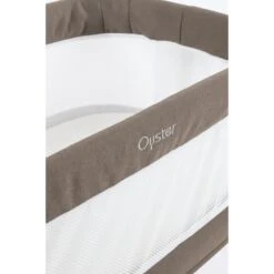 Oyster Wiggle Crib - Mink -Beautiful Bambino Oyster Wiggle Crib Close Up 2