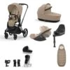 Cybex Priam Travel System Bundle | Cozy Beige On Matt Black -Beautiful Bambino PRIAMMattBlackFrame CozyBeigeCloudT