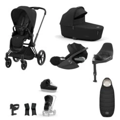 Cybex Priam Travel System Bundle | Sepia Black On Matt Black