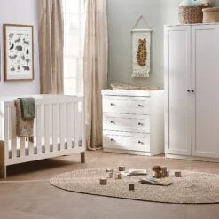 Silver Cross Bromley 3 Piece Nursery Set | White