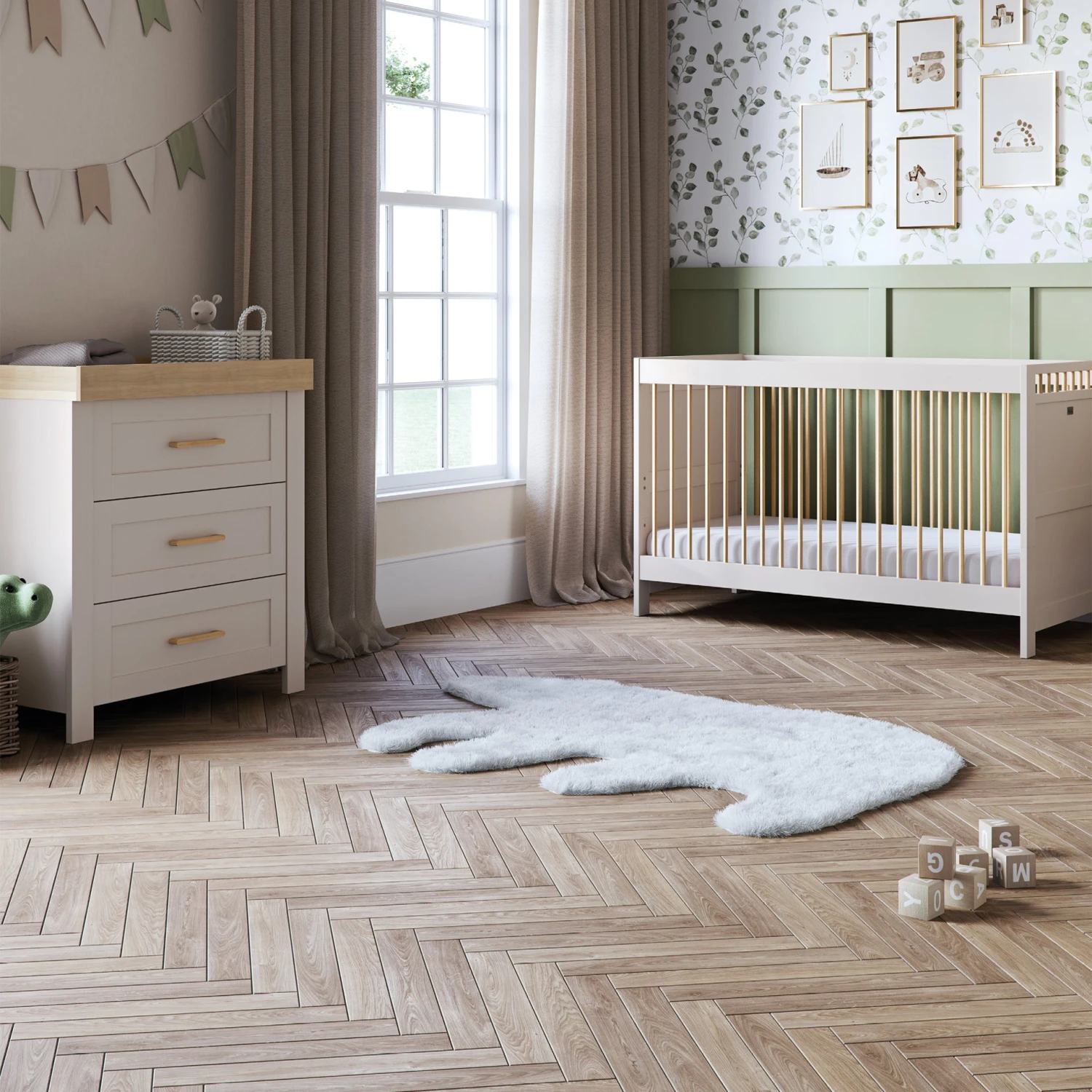 Silver Cross Seville 2 Piece Nursery Set | Cashmere Oak 3 Silver Cross Seville 2 Piece Nursery Set | Cashmere Oak