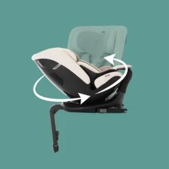 Silver Cross Motion 2 All Size Car Seat (360 Rotation) | Almond -Beautiful Bambino SX Indies Motion2 Almond ImageCarousels 3