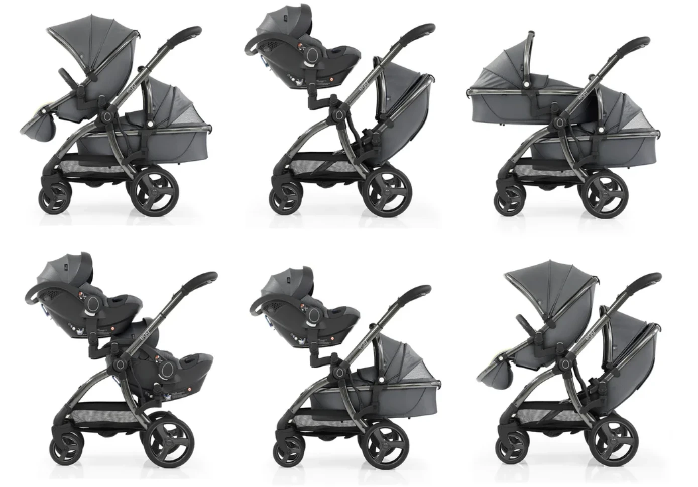 Egg3 Double Pushchair & Carrycot - Feather 19 Egg3 Double Pushchair & Carrycot - Feather - Image 17