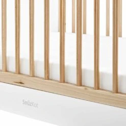 SnuzKot Skandi 2 Piece Nursery Furniture Set - Natural -Beautiful Bambino SnuzKot Skandi Cot Bed Natural Detail 1800x1800 1054cc0e 6573 4a6b bc0b 1d4b3acdc60b