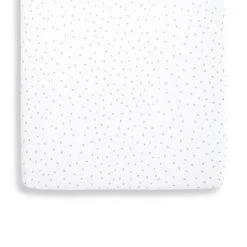 The Little Green Sheep Organic Crib Fitted Sheet - White Rice