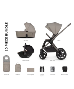 Venicci Upline 2 3-in-1 Tiago Travel System | Taupe