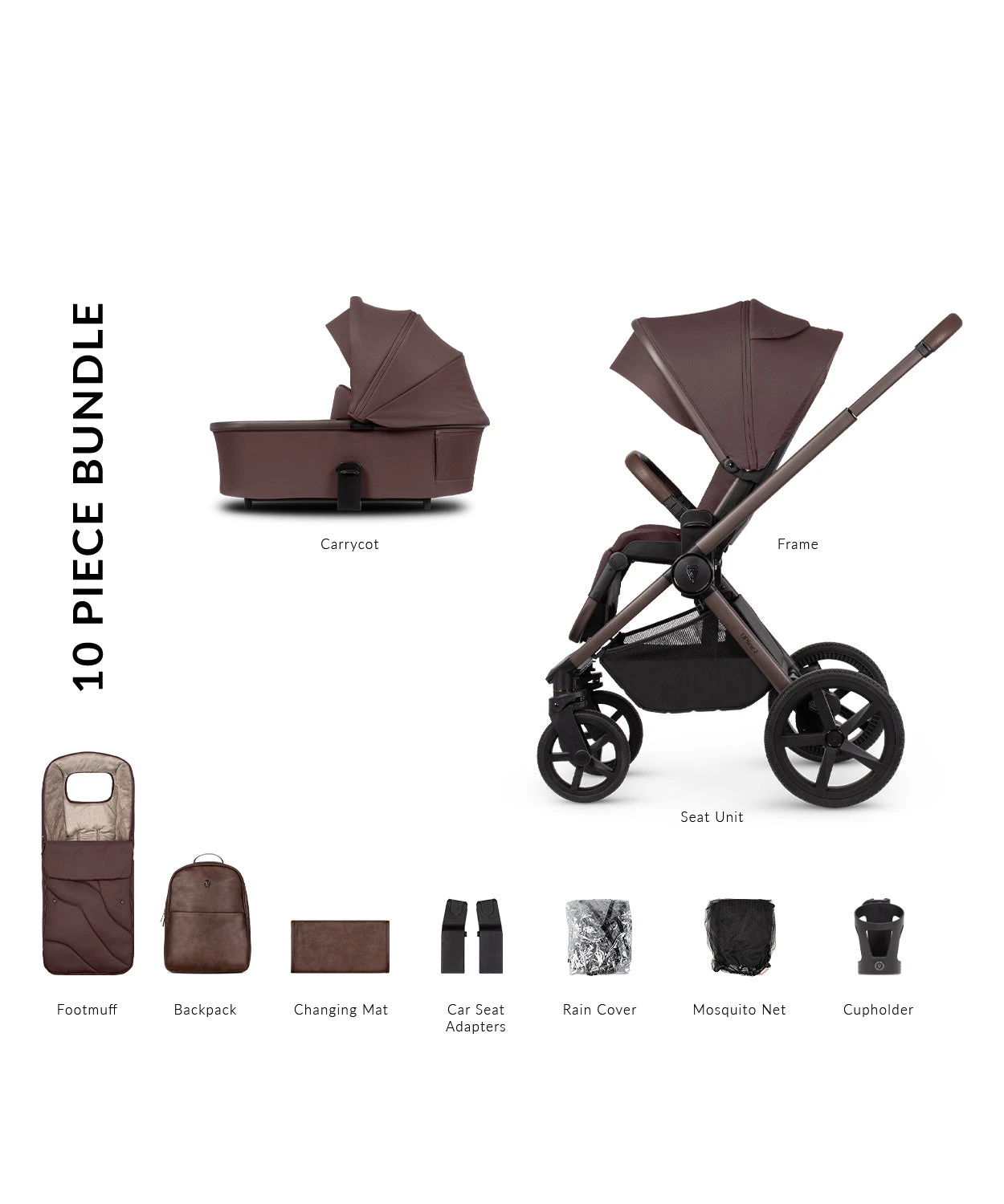 Venicci Upline 2 SE 3-in-1 Tiago Travel System | Burgundy 14 Venicci Upline 2 SE 3-in-1 Tiago Travel System | Burgundy - Image 12