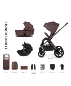 Venicci Upline 2 SE 3-in-1 Tiago Travel System | Burgundy