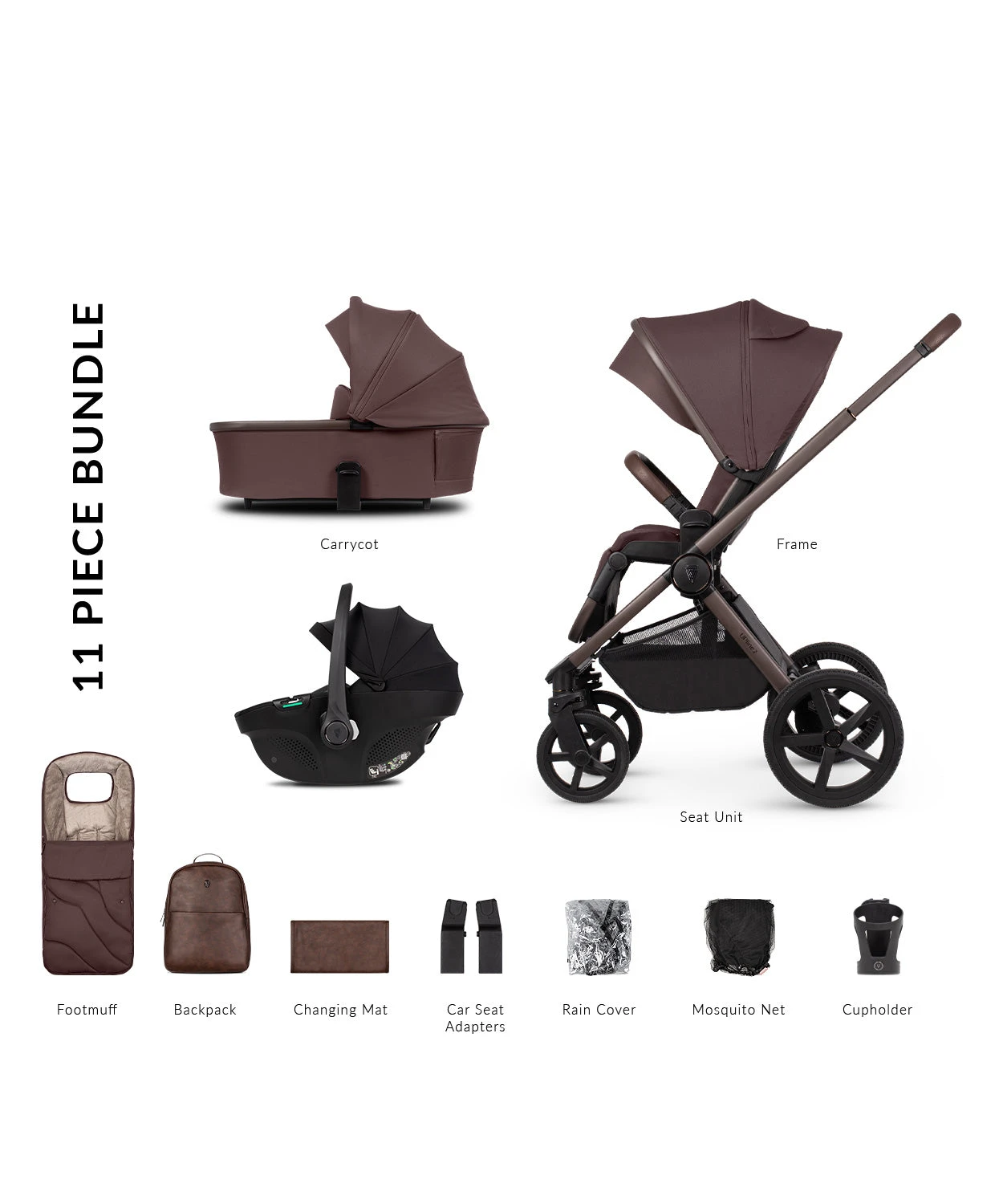 Venicci Upline 2 SE 3-in-1 Tiago Travel System | Burgundy 3 Venicci Upline 2 SE 3-in-1 Tiago Travel System | Burgundy