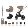 Venicci Upline 2 SE 3-in-1 Tiago Travel System | Powder -Beautiful Bambino Venicci 11 Piece Bundle beige