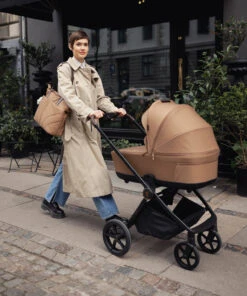 Venicci Claro 3-in-1 Travel System | Caramel -Beautiful Bambino Venicci Claro Caramel Carrycot Session 1 13ea80e2 93f2 4286 9c39 460d3240d952