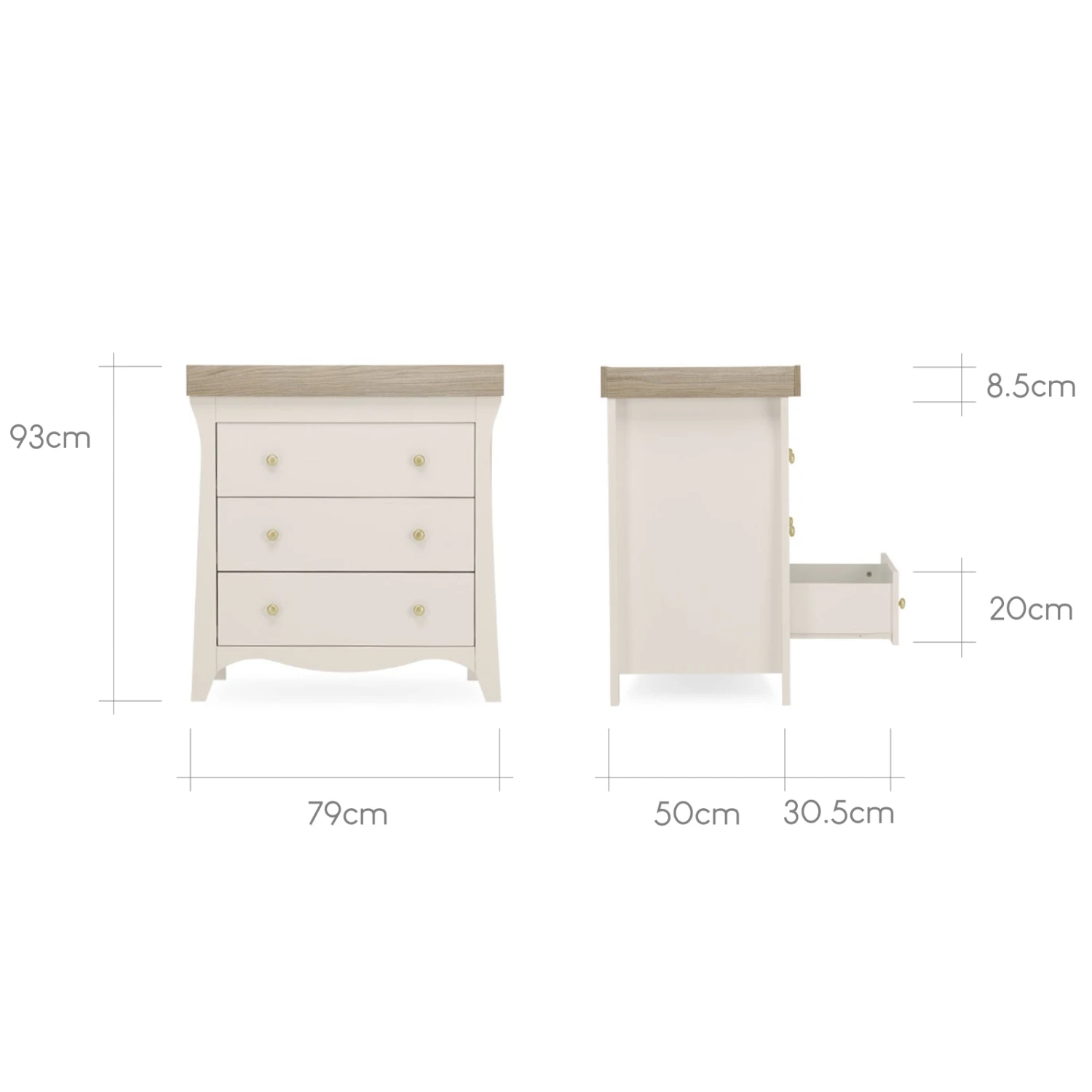 CuddleCo Clara 3 Piece Nursery Room Set - Cashmere/Ash 15 CuddleCo Clara 3 Piece Nursery Room Set - Cashmere/Ash - Image 13