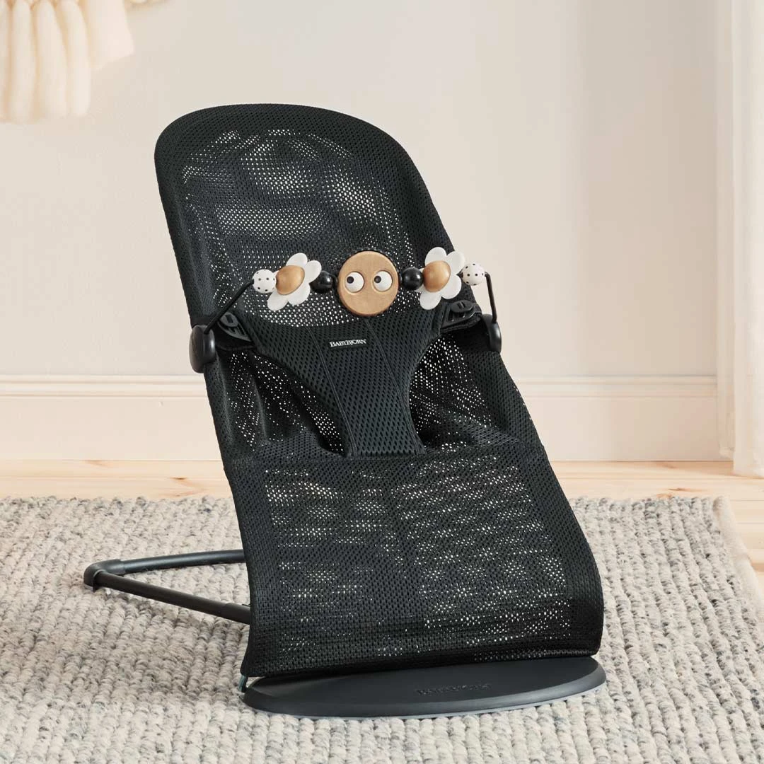 BabyBjorn Bouncer Toy | Googly Eyes - Black + White 5 BabyBjorn Bouncer Toy | Googly Eyes - Black + White - Image 3