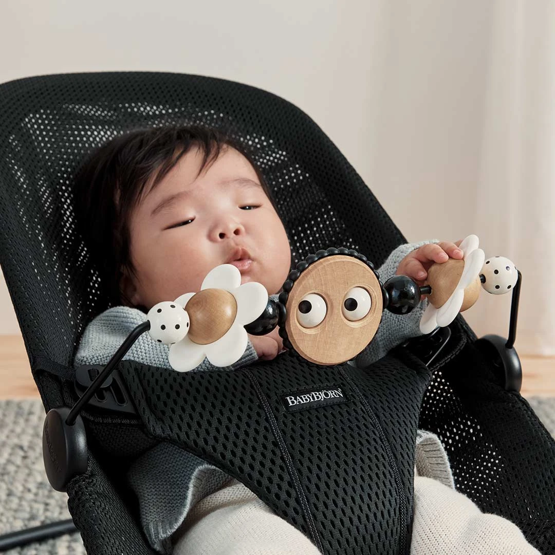 BabyBjorn Bouncer Toy | Googly Eyes - Black + White 4 BabyBjorn Bouncer Toy | Googly Eyes - Black + White - Image 2