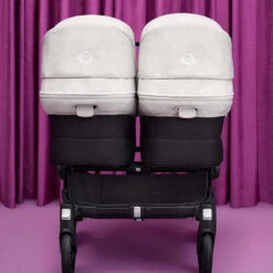 Bugaboo Donkey 5 Twin Pushchair - Black/Misty White -Beautiful Bambino bugaboo donkey 5 twin pushchair black misty white lifestyle 2 1800x1800 62f2c403 7271 428f b6be 8b2e046ecc56
