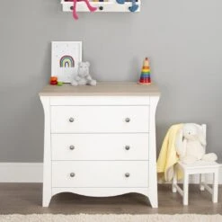 CuddleCo Clara 4 Piece Nursery Room Set - White/Driftwood Ash 24 CuddleCo Clara 4 Piece Nursery Room Set - White/Driftwood Ash -Beautiful Bambino cuddleco clara 2 piece room set satin white ash 3 1 09556