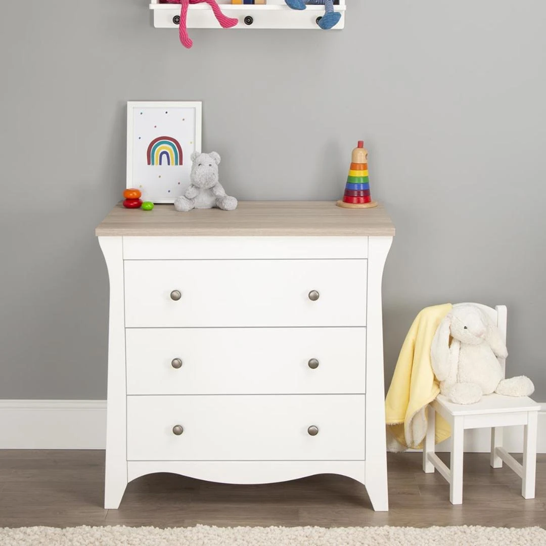 CuddleCo Clara 4 Piece Nursery Room Set - White/Driftwood Ash 10 CuddleCo Clara 4 Piece Nursery Room Set - White/Driftwood Ash - Image 8