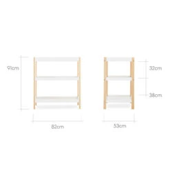 CuddleCo Nola 3 Piece Nursery Furniture Set - White & Natural 20 CuddleCo Nola 3 Piece Nursery Furniture Set - White & Natural -Beautiful Bambino cuddleco nola changer white natural 5 73046