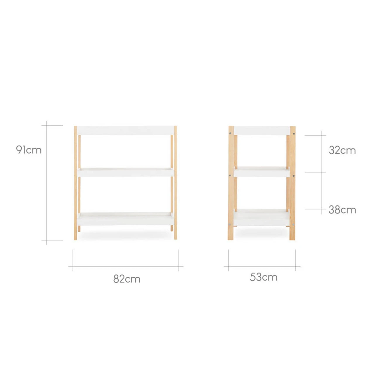 CuddleCo Nola 3 Piece Nursery Furniture Set - White & Natural 7 CuddleCo Nola 3 Piece Nursery Furniture Set - White & Natural - Image 5