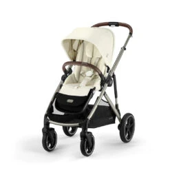 Cybex Gazelle S Double Pushchair (2023) - Seashell Beige - Taupe -Beautiful Bambino cybex gazelle s pushchair seashell beige flat 5 1800x1800 d1acf00f cccc 4434 9183 4717686da86f 1