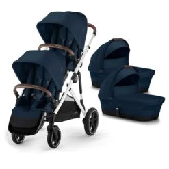 Cybex Gazelle S Twin Pushchair (2023) - Ocean Blue - Silver