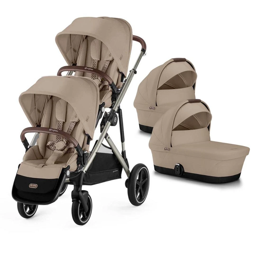 Cybex Gazelle S Twin Pushchair(2023) - Almond Beige | Taupe 3 Cybex Gazelle S Twin Pushchair(2023) - Almond Beige | Taupe