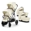 Cybex Gazelle S Twin Pushchair (2023) - Seashell Beige - Taupe 1 Cybex Gazelle S Twin Pushchair (2023) - Seashell Beige - Taupe -Beautiful Bambino cybex gazelle s taupe twin seashell beige 20817