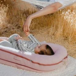 DockATot Deluxe+ Dock - Ginger Chambray -Beautiful Bambino dockatot deluxe plus dock ginger chambray lifestyle 2 1800x1800 079cc350 e9e4 4369 9cdd 69409d8e4394