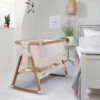 Tutti Bambini CoZee Air Bedside Crib - Walnut & Ecru -Beautiful Bambino ecru