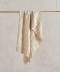 Mamas & Papas Cable Knit Blanket - Welcome To The World Duckling | Cream