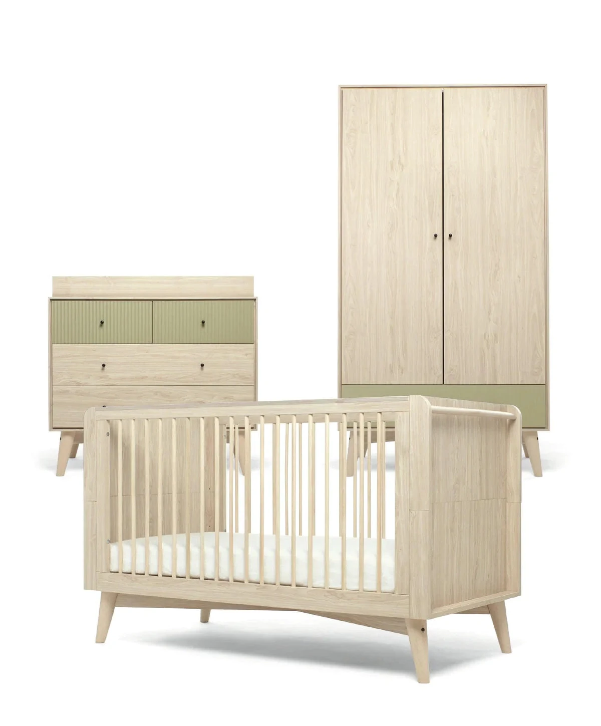 Mamas & Papas Coxley 3 Piece Furniture Set - Natural/Olive Green 4 Mamas & Papas Coxley 3 Piece Furniture Set - Natural/Olive Green - Image 2