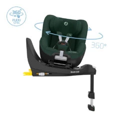Maxi-Cosi Pearl 360 I-Size Car Seat - Authentic Green (No Inlay) -Beautiful Bambino maxi cosi pearl 360 car seat authentic green flat 3