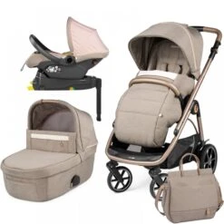 Peg Perego Veloce 3 In 1 Lounge Modular I-Size Travel System Bundle - Mon Amour