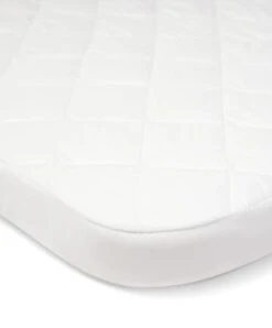 Mamas & Papas Lua Bedside Crib Mattress Protector - White
