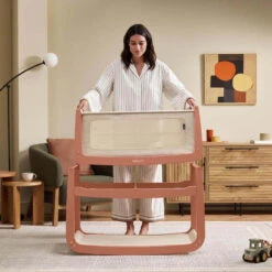 SnuzPod5 Bedside Crib | Terrcotta -Beautiful Bambino snuzpod 5 bedside crib terracotta 8 62905