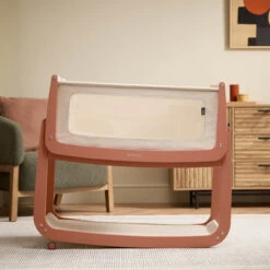 SnuzPod5 Bedside Crib | Terrcotta -Beautiful Bambino snuzpod 5 bedside crib terracotta 9 28073