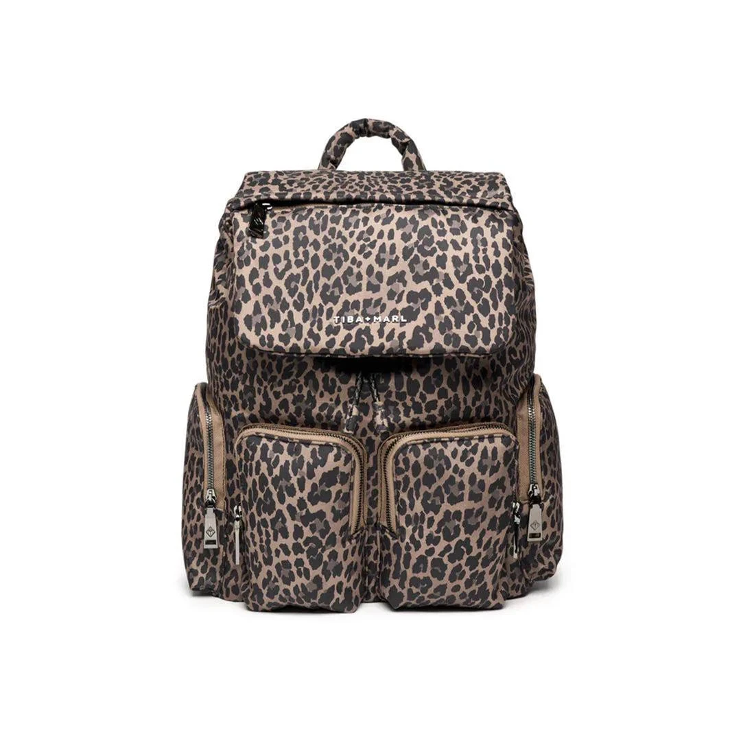 Tiba + Marl Alto Changing Backpack | Tonal Brown Leopard 3 Tiba + Marl Alto Changing Backpack | Tonal Brown Leopard