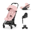 Cybex Coya Compact Stroller + Cloud T Travel System 2023 - Peach Pink -Beautiful Bambino tonebeige 6