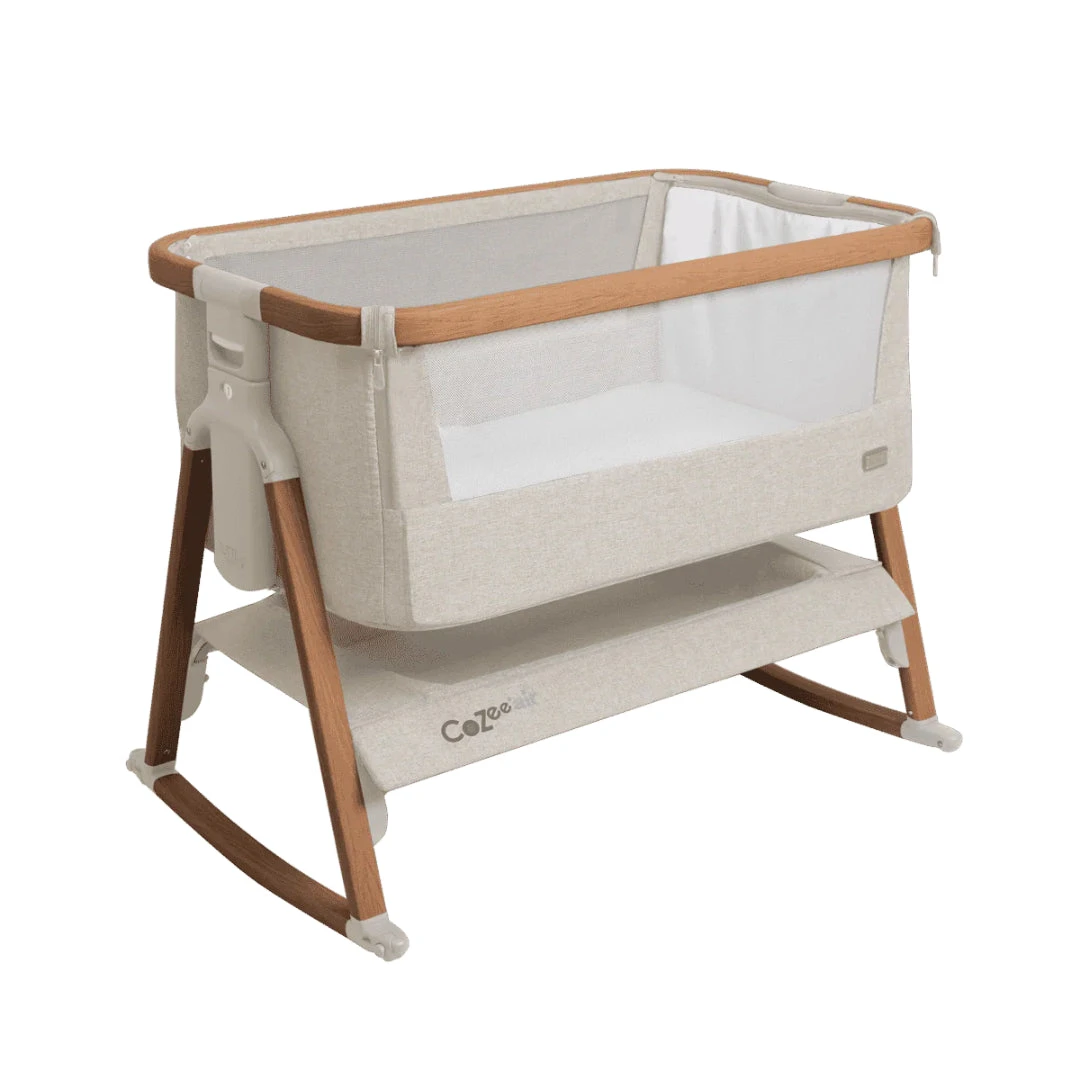 Tutti Bambini CoZee Air Bedside Crib - Walnut & Ecru 4 Tutti Bambini CoZee Air Bedside Crib - Walnut & Ecru - Image 2