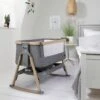 Tutti Bambini CoZee Air Bedside Crib - Oak & Charcoal -Beautiful Bambino tutti bambini cozee air crib lifestyle 3