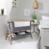 Tutti Bambini CoZee Bedside Crib - Oak & Charcoal 1 Tutti Bambini CoZee Bedside Crib - Oak & Charcoal -Beautiful Bambino tutti bambini cozee bedside crib lifestyle 6