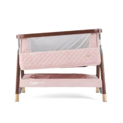 Tutti Bambini CoZee Luxe Bedside Crib - Blush Pink -Beautiful Bambino tutti bambini cozee luxe bedside crib walnut blush 4 66855