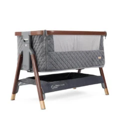 Tutti Bambini CoZee Luxe Bedside Crib - Slate Grey